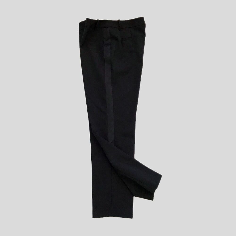 BCBG Maxazria Black Minimalist Chic Tuxedo Dress Pants Trousers Women's Size 4